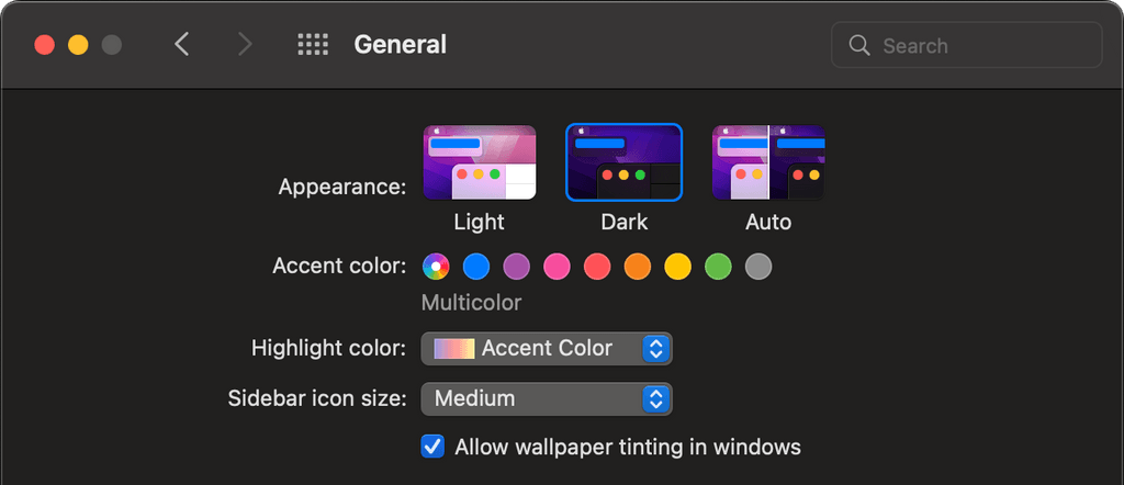 Dark mode for macOS