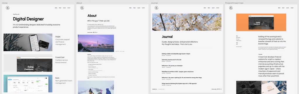 The site design in Figma